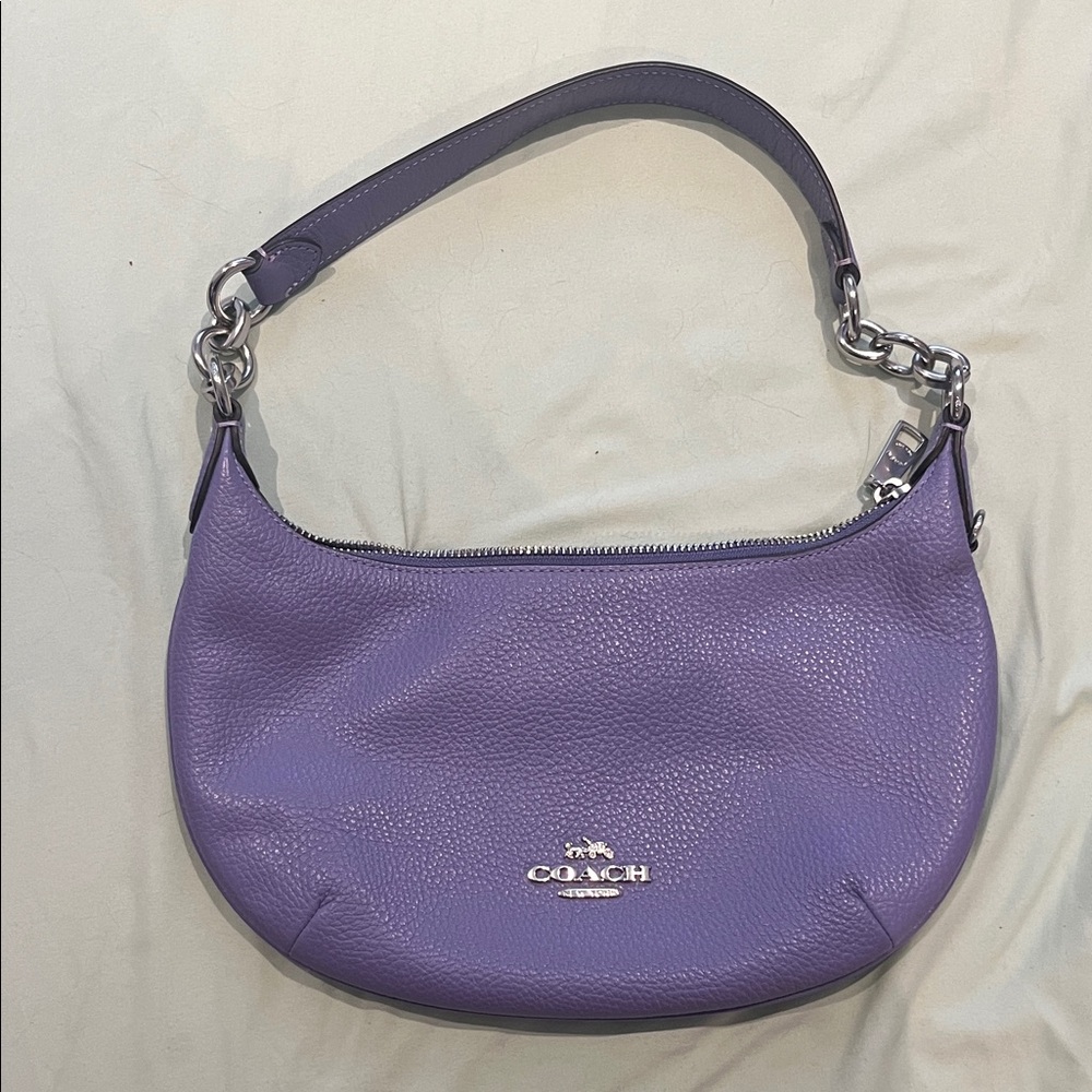 Coach Lavender Leather Shoulder Bag